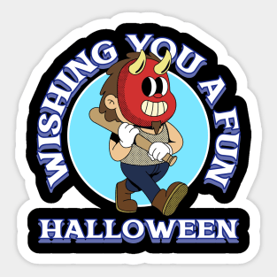 wishing you a fun halloween Sticker